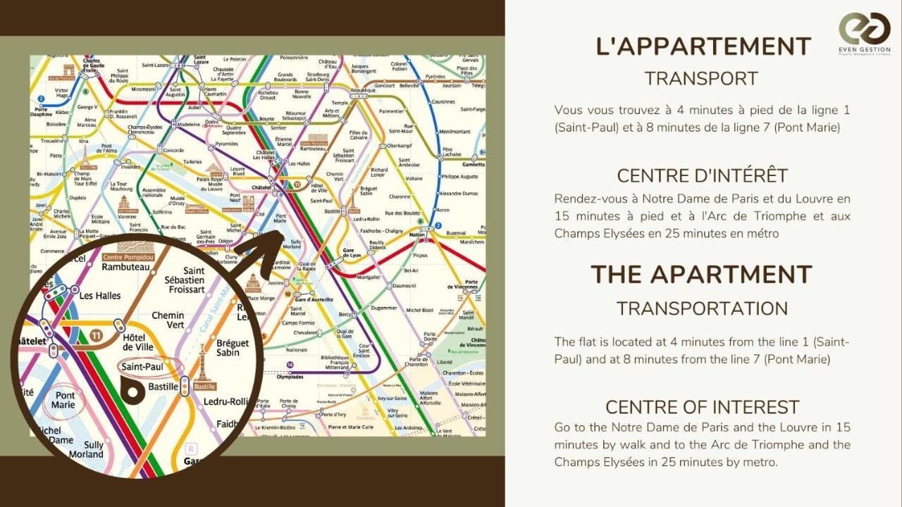 Typical Parisian Duplex#4Pers#Le Marais Apartment Екстериор снимка